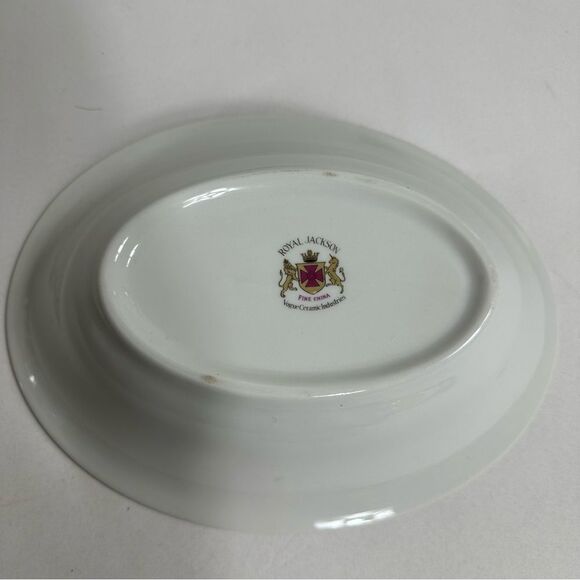 VTG Royal Jackson Fine China Oval Serveware Dish Bowl 10” Ceramic Autumn Pattern - Picture 3 of 7
